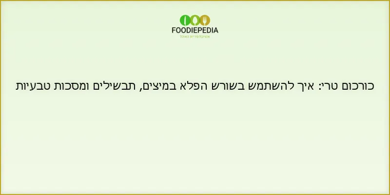 כורכום טרי: איך להשתמש בשורש הפלא במיצים, תבשילים ומסכות טבעיות