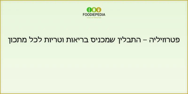 פטרוזיליה – התבלין שמכניס בריאות וטריות לכל מתכון