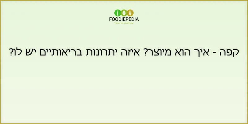 קפה – איך הוא מיוצר? איזה יתרונות בריאותיים יש לו?