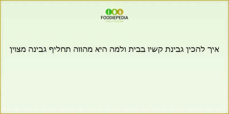 איך להכין גבינת קשיו בבית ולמה היא מהווה תחליף גבינה מצוין