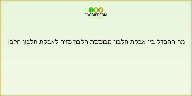 מה ההבדל בין אבקת חלבון מבוססת חלבון סויה לאבקת חלבון חלב?
