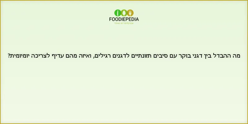מה ההבדל בין דגני בוקר עם סיבים תזונתיים לדגנים רגילים, ואיזה מהם עדיף לצריכה יומיומית?
