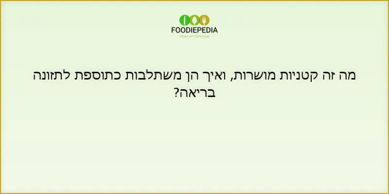 מה זה קטניות מושרות, ואיך הן משתלבות כתוספת לתזונה בריאה?