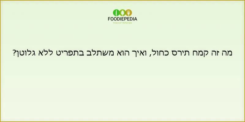 מה זה קמח תירס כחול, ואיך הוא משתלב בתפריט ללא גלוטן?