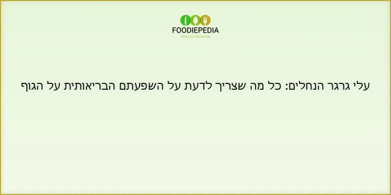 עלי גרגר הנחלים: כל מה שצריך לדעת על השפעתם הבריאותית על הגוף