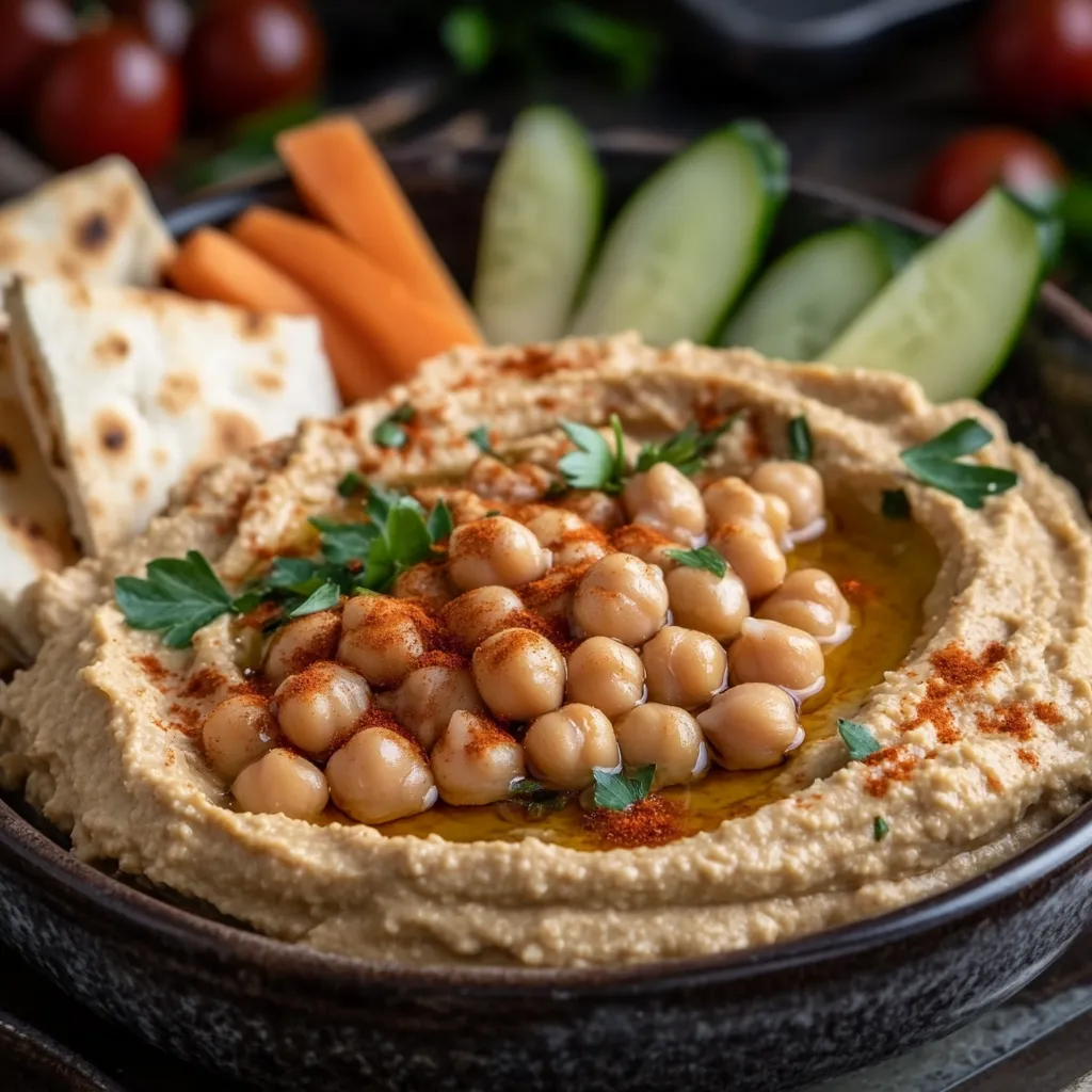 חומוס ביתי עם גרגירי חומוס קלויים וצ’ילי חריף – מתכון ממכר לכל חובבי החומוס
