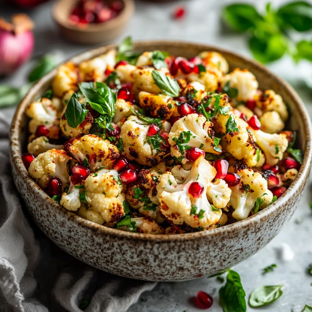 סלט כרובית קלויה עם עשבי תיבול ושום – טוויסט בריא ומיוחד