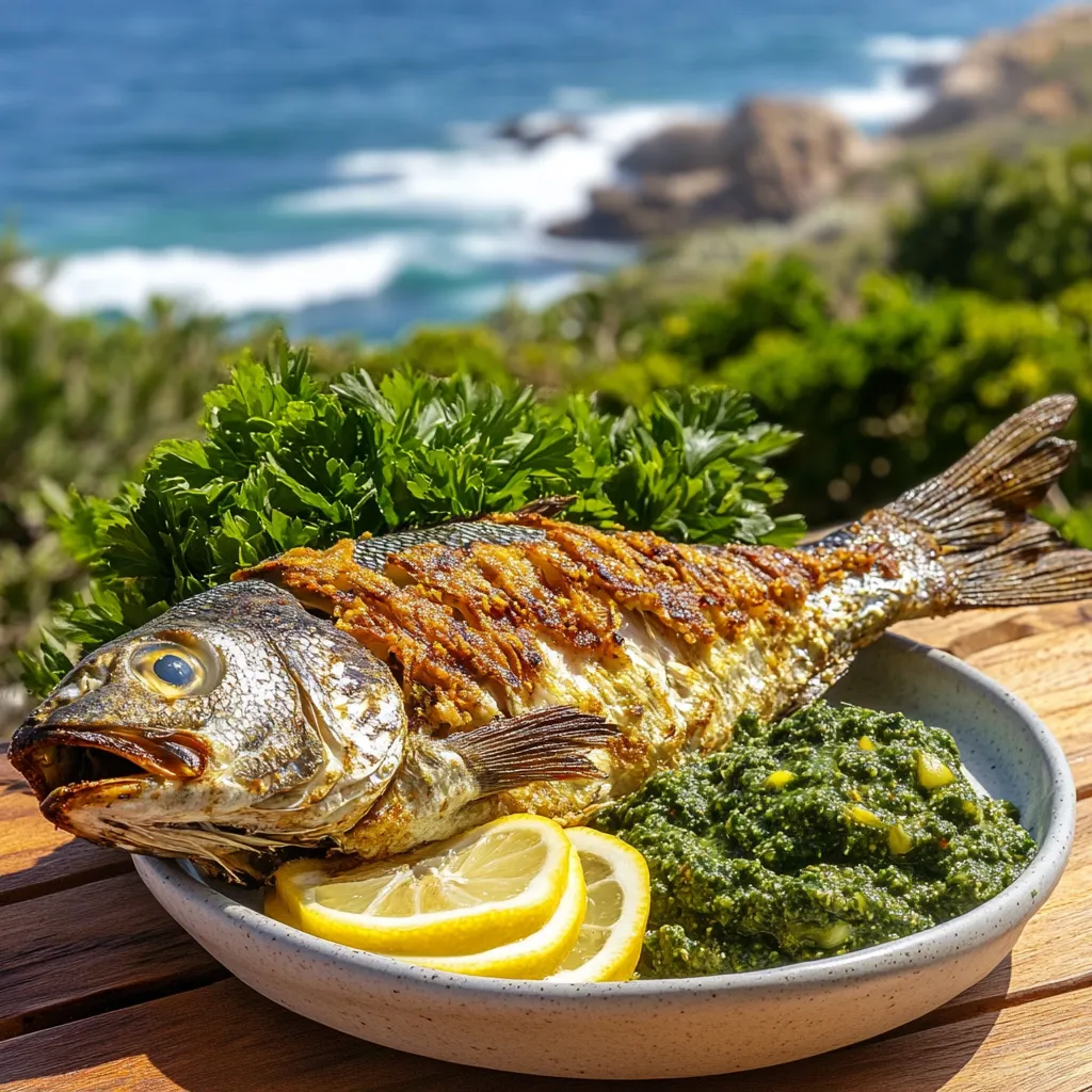 דג בנינג’ה גריל עם טחינה ירוקה לחגיגה ים תיכונית