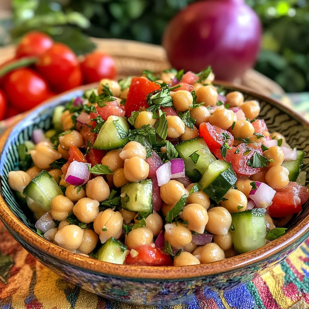 סלט בורגול עם גרגרי חומוס – משביע וקליל