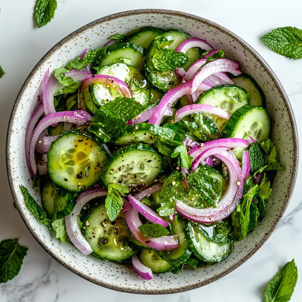 סלט ירוק מלפפון ובצל – פשוט ומרענן