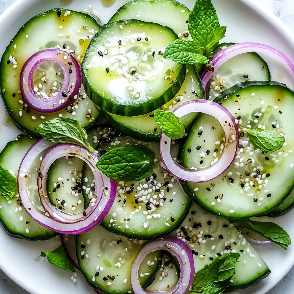 סלט מלפפונים פרוס דק – קליל ומהיר