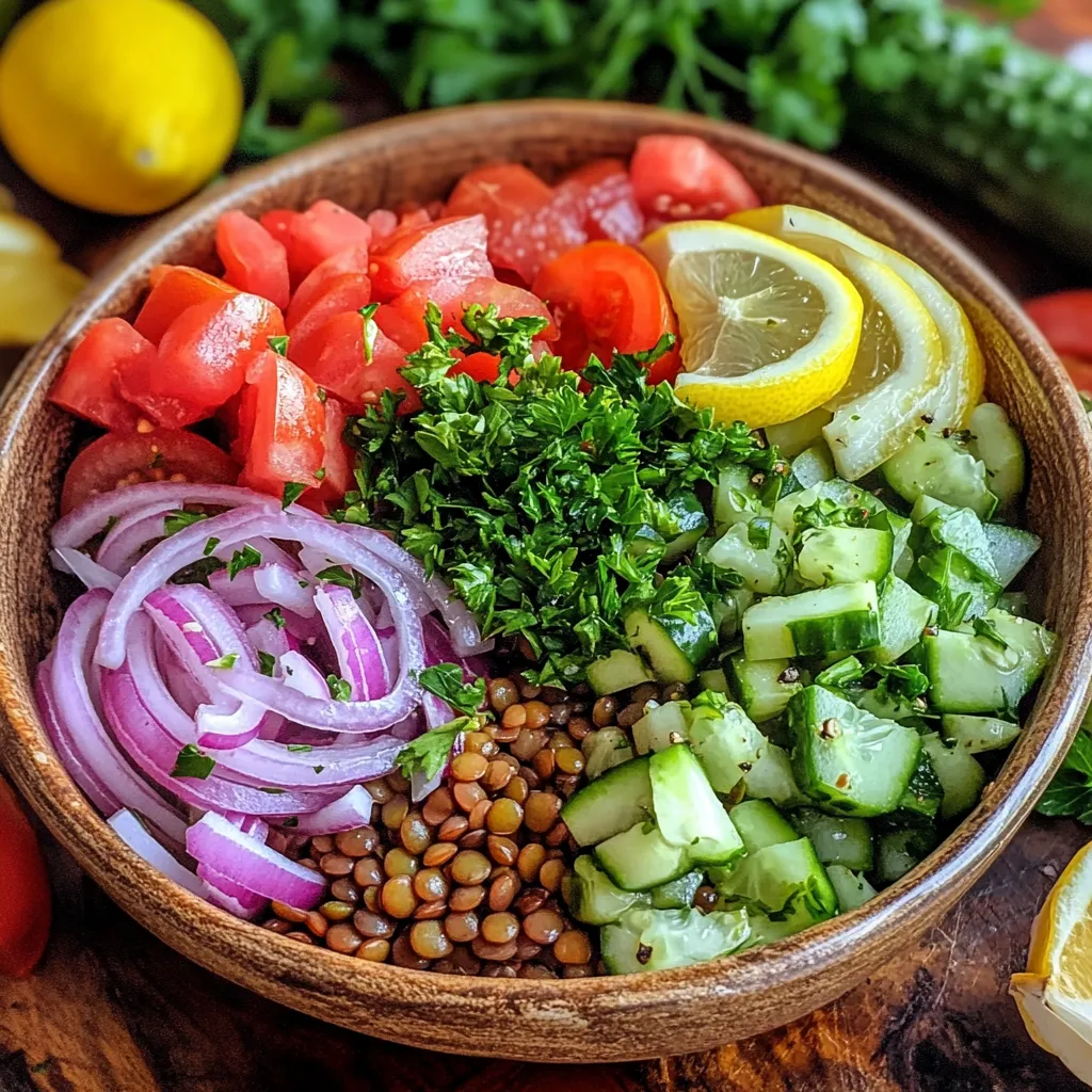 סלט עדשים עם לימון וסומק – ניחוח ים תיכוני